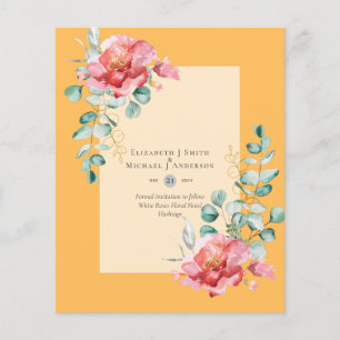 HAUSHALT SPAREN DIE DATEN - Weiße Rosen Blumenbeet Flyer