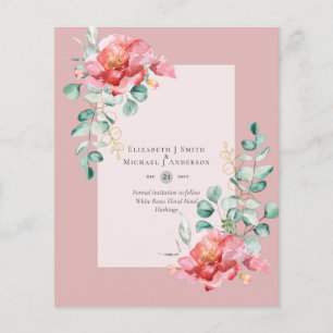 HAUSHALT SPAREN DIE DATEN - Weiße Rosen Blumenbeet Flyer