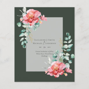 HAUSHALT SPAREN DIE DATEN - Weiße Rosen Blumenbeet Flyer