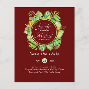 HAUSHALT Tropischer Leaf Hawaiian Luau Hochzeit