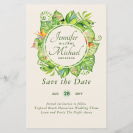 HAUSHALT Tropischer Leaf Hawaiian Luau Hochzeit