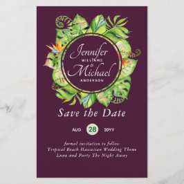 HAUSHALT Tropischer Leaf Hawaiian Luau Hochzeit