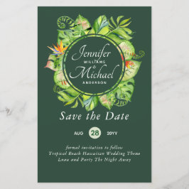 HAUSHALT Tropischer Leaf Hawaiian Luau Hochzeit