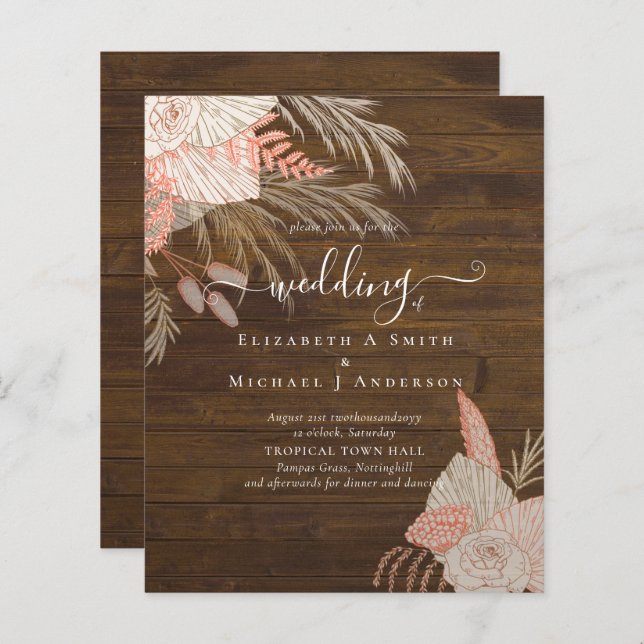 HAUSHALT Tropisches Pampas Grotto (Vorne/Hinten)