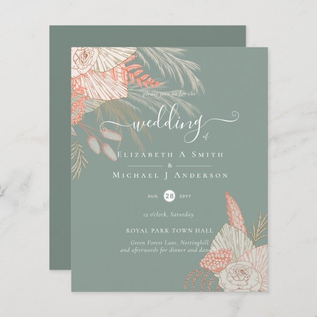 HAUSHALT Tropisches Pampas Grotto (Vorne/Hinten)