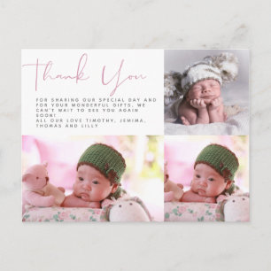 HAUSHALT Vielen Dank FOTO Cards NEW BABY Girl Boy Postkarte