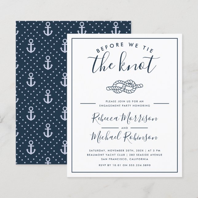 Haushalt vor der Krawatte der unbekannten nautisch (Vorne/Hinten)