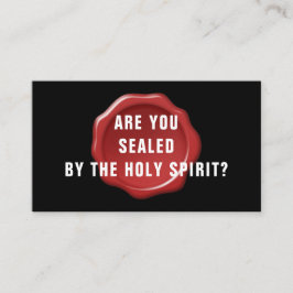 HAUSHALT Werden Sie durch den Heiligen Geist Chris Visitenkarte