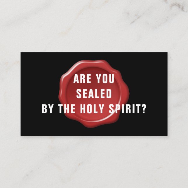 HAUSHALT Werden Sie durch den Heiligen Geist Chris Visitenkarte (Vorderseite)