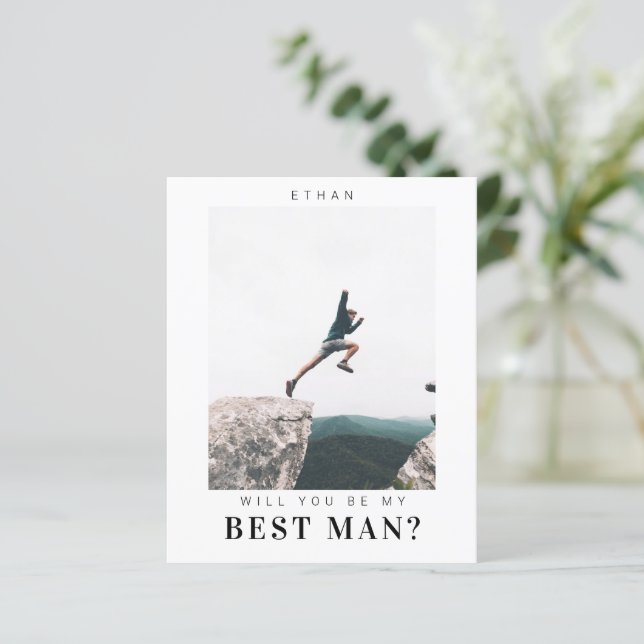 Haushalt Werden Sie mein Trauzeuge Minimalistische (Stehend Vorderseite)