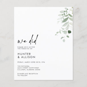 HAUSHALT Wir haben Hochzeit Einladung Flyer