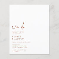 HAUSHALT Wir machen Hochzeit Einladung Flyer