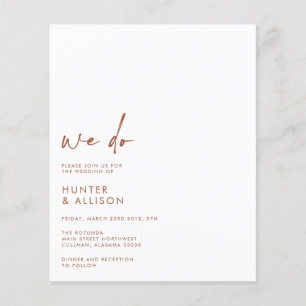 HAUSHALT Wir machen Hochzeit Einladung Flyer