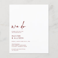 HAUSHALT Wir machen Hochzeit Einladung Flyer