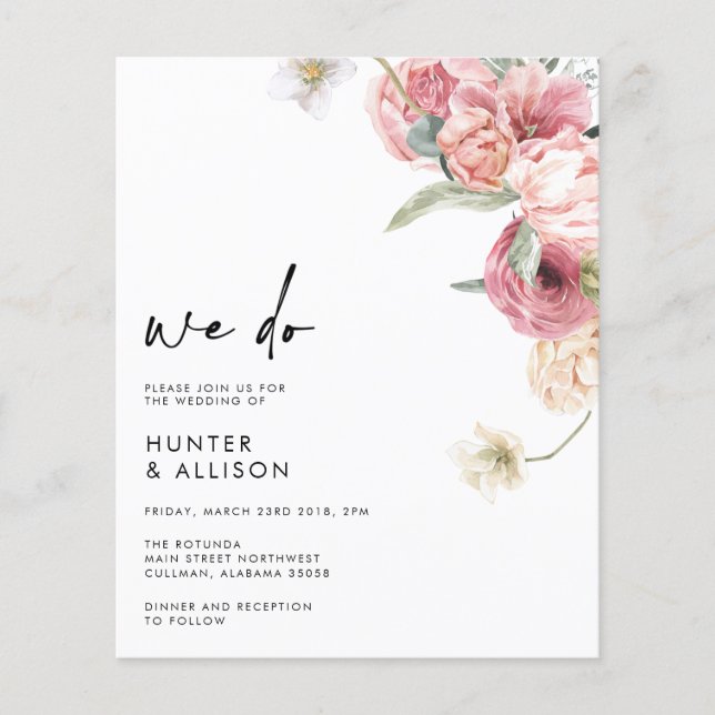 HAUSHALT Wir machen Hochzeitseinladung | Annabeth  Flyer (Vorne)