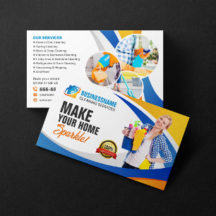 Haushälterin Haus Büro Reinigung Dienstleistung Pu Visitenkarte