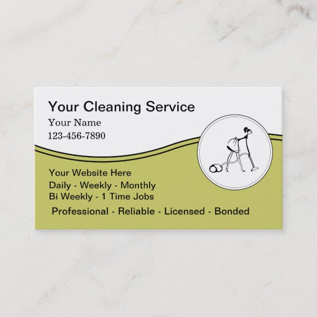 Haushälterin-Visitenkarten Visitenkarte (Vorderseite)