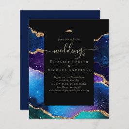 HAUSHALTSAGATE Blue Lila Gold Hochzeitbudget