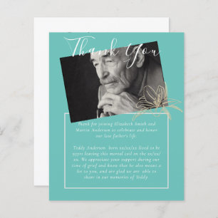 HAUSHALTSBegräbnis Danke Foto Aquamarin Lilly