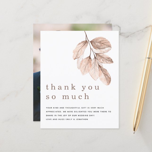 Haushaltsblush-Blätter Neu verheiratetes Foto Viel (Vorderseite/Rückseite Beispiel)