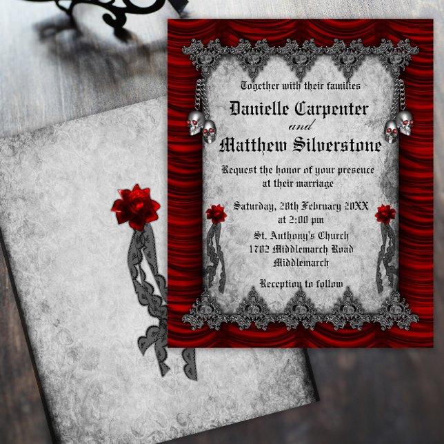 Haushaltsblut Rose und Einladung zur Hochzeit von  Flyer (Von Creator hochgeladen)