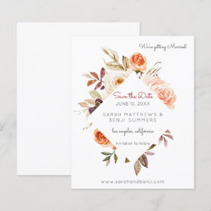 Haushaltsblüte und Pfirsichblüte Save the Date rus
