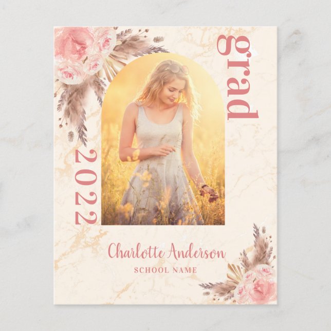 Haushaltsblütenpampas Abschluss danke (Vorderseite)