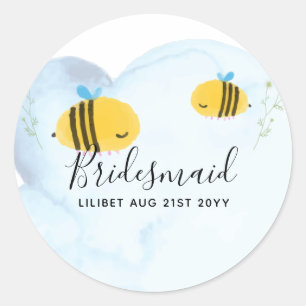 HAUSHALTSBREITE Brautparty GIBT Bumble BIES Runder Aufkleber