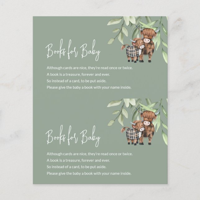 Haushaltsbücher für Baby Cow Greenery 2 in 1 (Vorderseite)