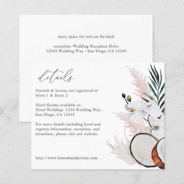 Haushaltscoconut Korallenweiße Blumendetails (Vorne/Hinten)