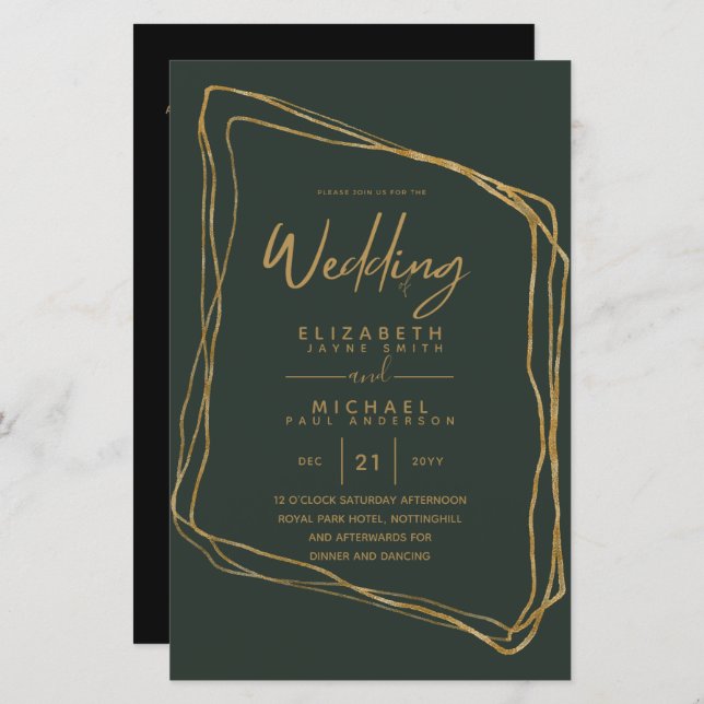 HAUSHALTSColor Trends GOLD Wedding laden Moderne e (Vorne/Hinten)