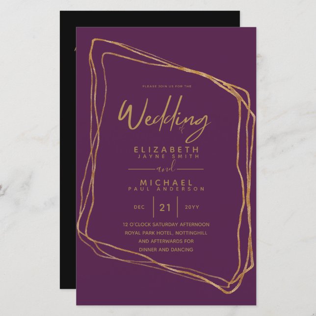 HAUSHALTSColor Trends GOLD Wedding laden Moderne e (Vorne/Hinten)