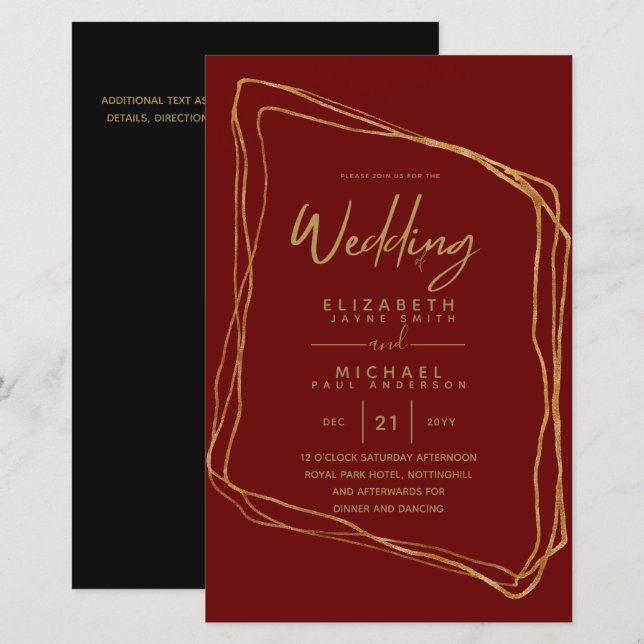 HAUSHALTSColor Trends GOLD Wedding laden Moderne e (Vorne/Hinten)