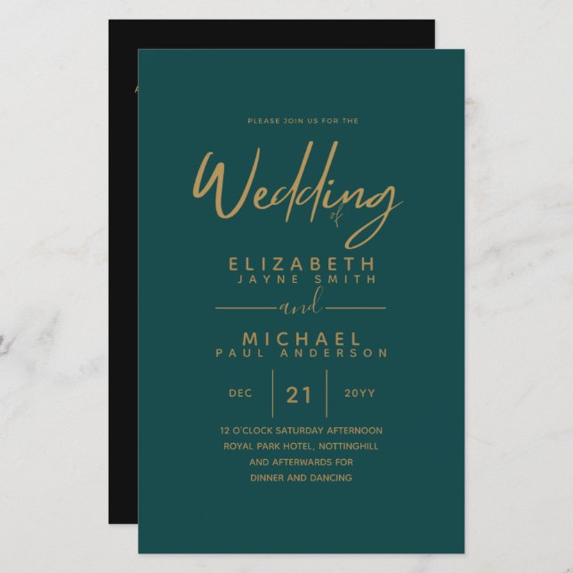 HAUSHALTSColor Trends GOLD Wedding laden Moderne e (Vorne/Hinten)