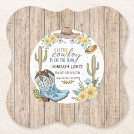 Haushaltscowboy Bleu Gelbe Western Stiefel fühlte, Untersetzer