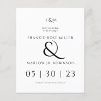 Haushaltseinfaches Elegant ohne Foto Save the Date