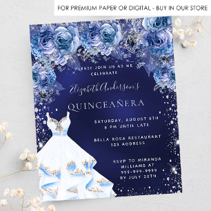 Haushaltseinladung für blaue Kleidung aus Quincean Flyer