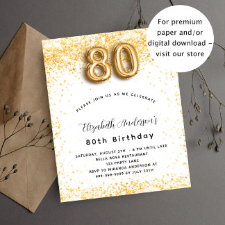 Haushaltseinladung zum 80. Geburtstag des Glitzer Flyer