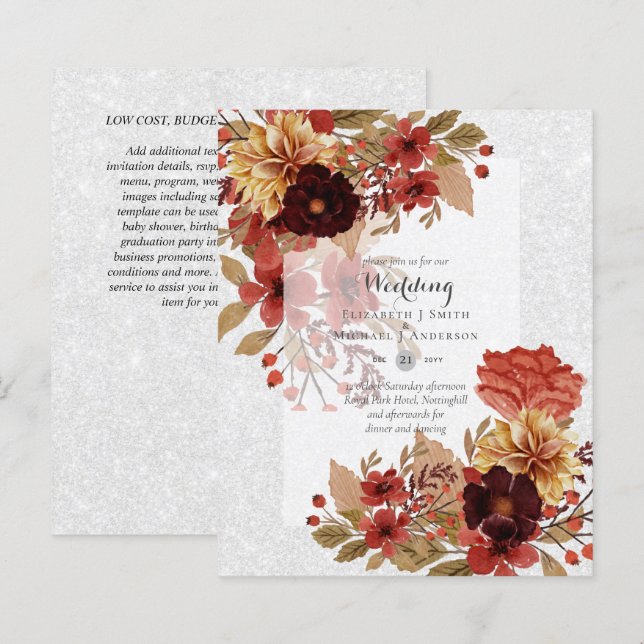 HAUSHALTSFALL Blumenhochzeit - Dusky (Vorne/Hinten)