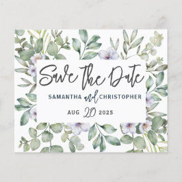 Haushaltsfarbe Eukalyptus Save the Date grün