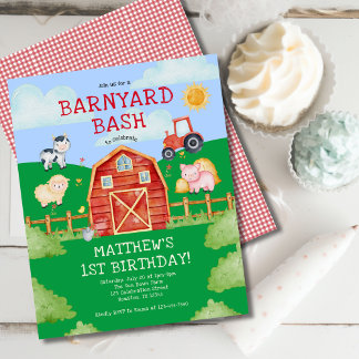 Haushaltsfarm/Bargarten Tiere 1. Geburtstag Party