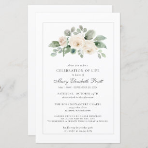 Haushaltsfeier des Lebens - Einladung von weißer B