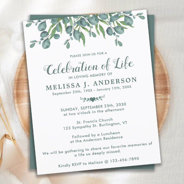 Haushaltsfeier Eukalyptus Greenery Inv. (Von Creator hochgeladen)