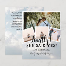 HAUSHALTSFOTO Verlobte Hochzeitsankündigung