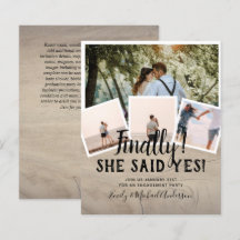 HAUSHALTSFOTO Verlobte Hochzeitsankündigung