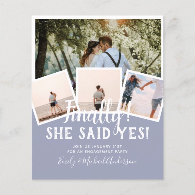 HAUSHALTSFOTO Verlobte Hochzeitsankündigung Flyer (Vorne)