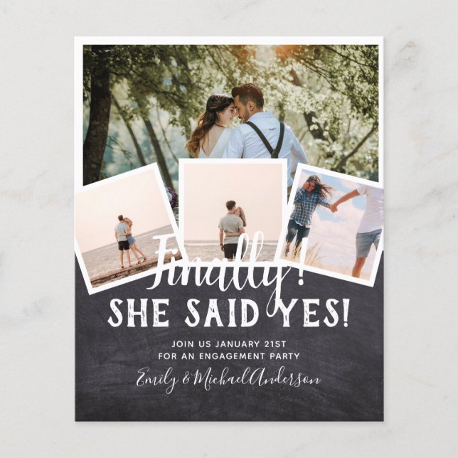 HAUSHALTSFOTO Verlobte Hochzeitsankündigung Flyer (Vorne)