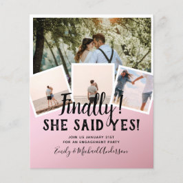 HAUSHALTSFOTO Verlobte Hochzeitsankündigung Flyer