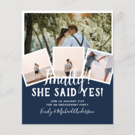 HAUSHALTSFOTO Verlobte Hochzeitsankündigung Flyer