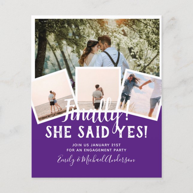 HAUSHALTSFOTO Verlobte Hochzeitsankündigung Flyer (Vorne)